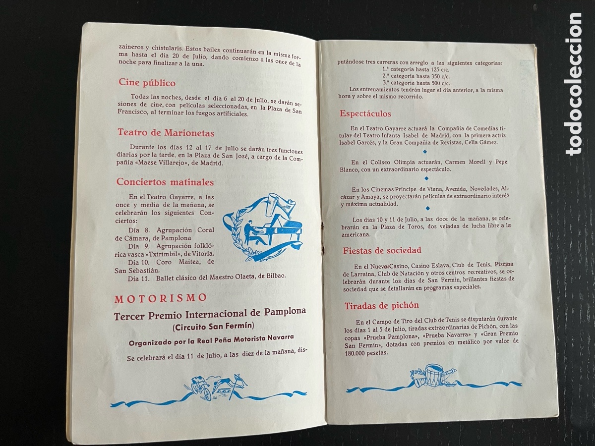 Otros art&iacute;culos de coleccionismo en papel: Programa San Fermin 1954 - Foto 7