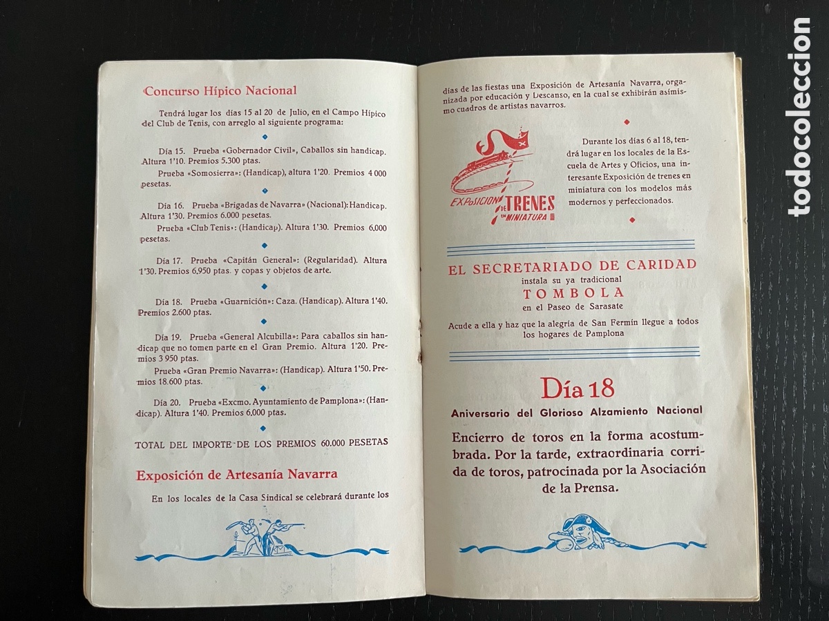 Otros art&iacute;culos de coleccionismo en papel: Programa San Fermin 1954 - Foto 9