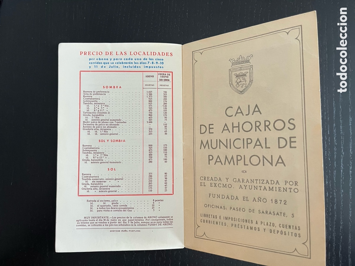 Otros art&iacute;culos de coleccionismo en papel: Programa San Fermin 1954 - Foto 13