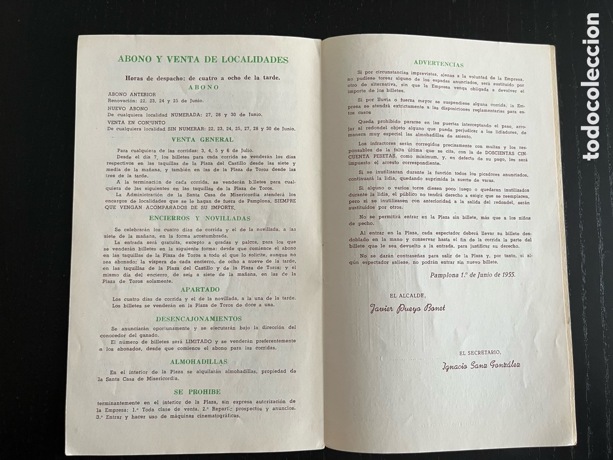 Otros art&iacute;culos de coleccionismo en papel: Programa San Fermin 1955 - Foto 11