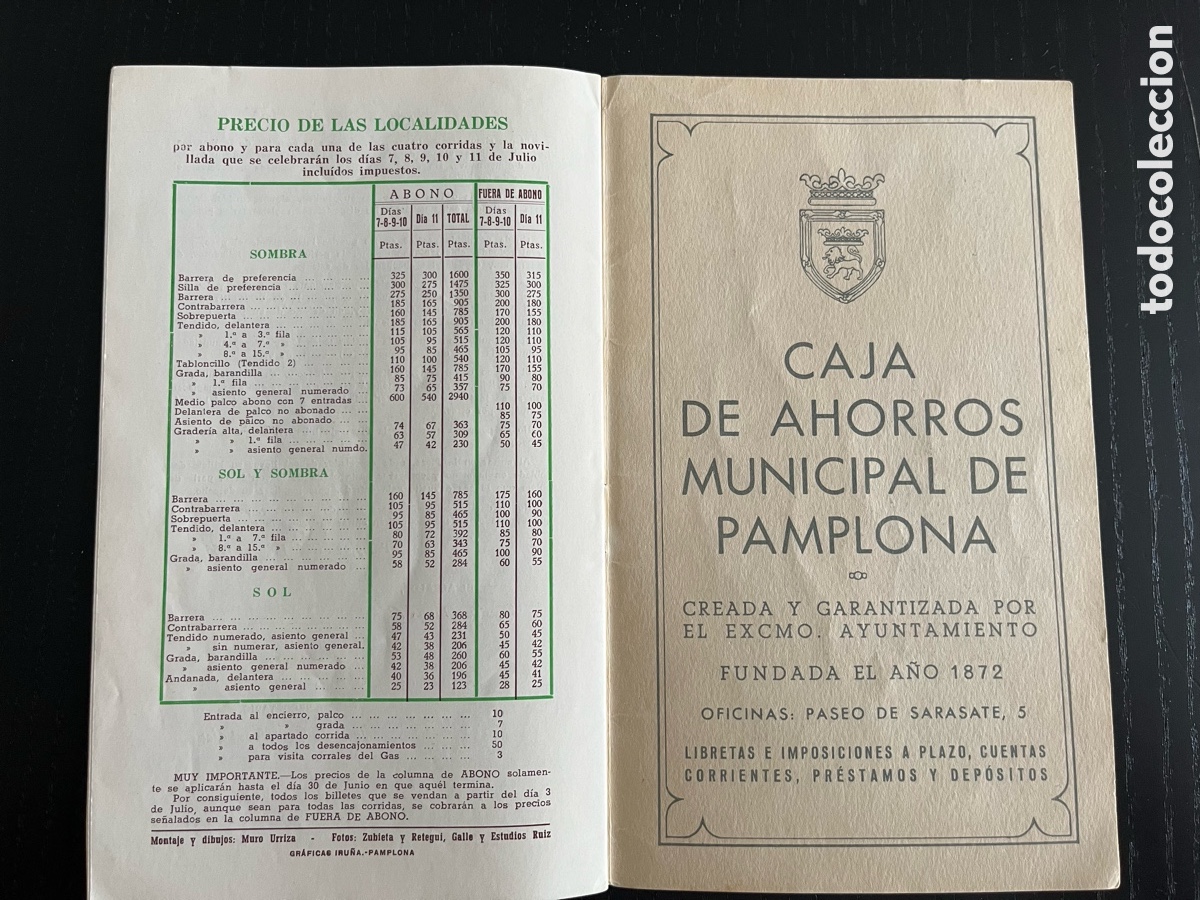 Otros art&iacute;culos de coleccionismo en papel: Programa San Fermin 1955 - Foto 12