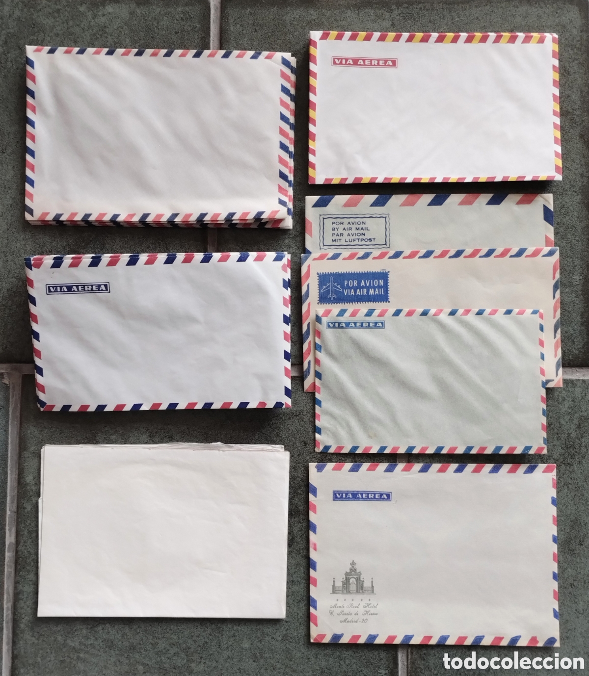 Otros Art&iacute;culos de Coleccionismo en Papel: Lote 52 Sobres Cartas Correo A&eacute;reo Varios Formatos