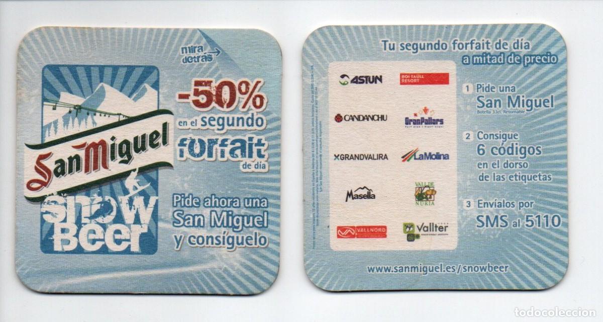 Otros Art&iacute;culos de Coleccionismo en Papel: POSAVASOS, POSA VASOS, CERVEZA SAN MIGUEL SNOW BEER.