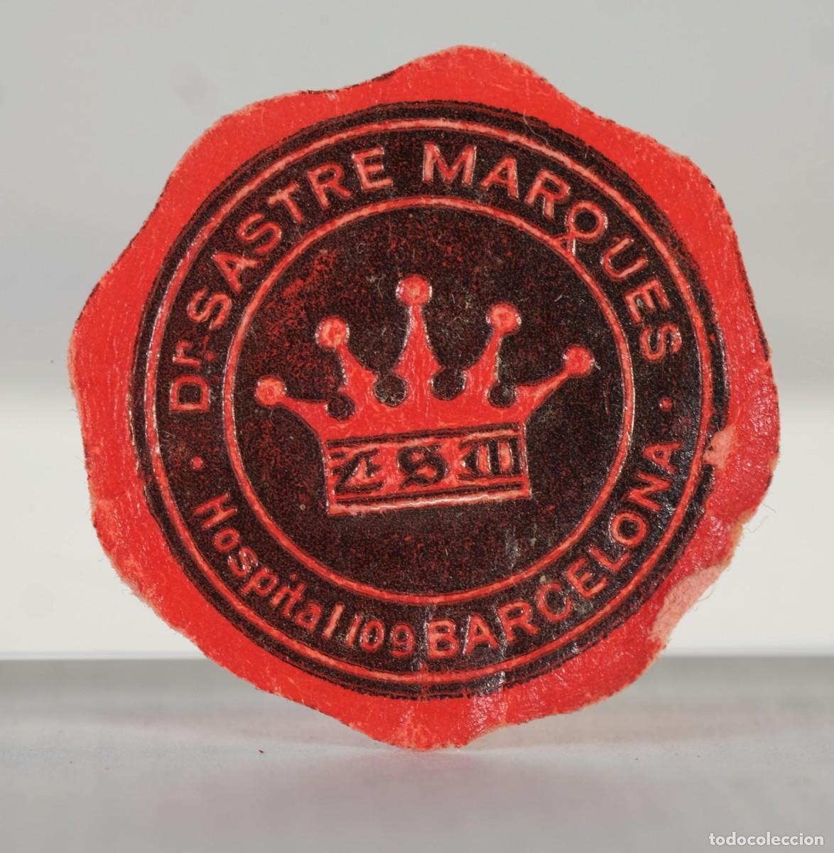 Sammelleidenschaft Andere Papierartikel: Logotipo sello Desastre Marques Hospital 109 Barcelona