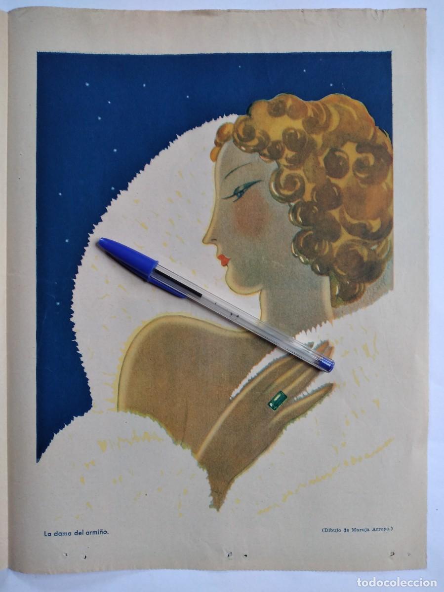 Otros Art&iacute;culos de Coleccionismo en Papel: MARUJA ARROYO DIBUJO LA DAMA DEL ARMI&Ntilde;O P&Aacute;GINA PRENSA A&Ntilde;O 1936