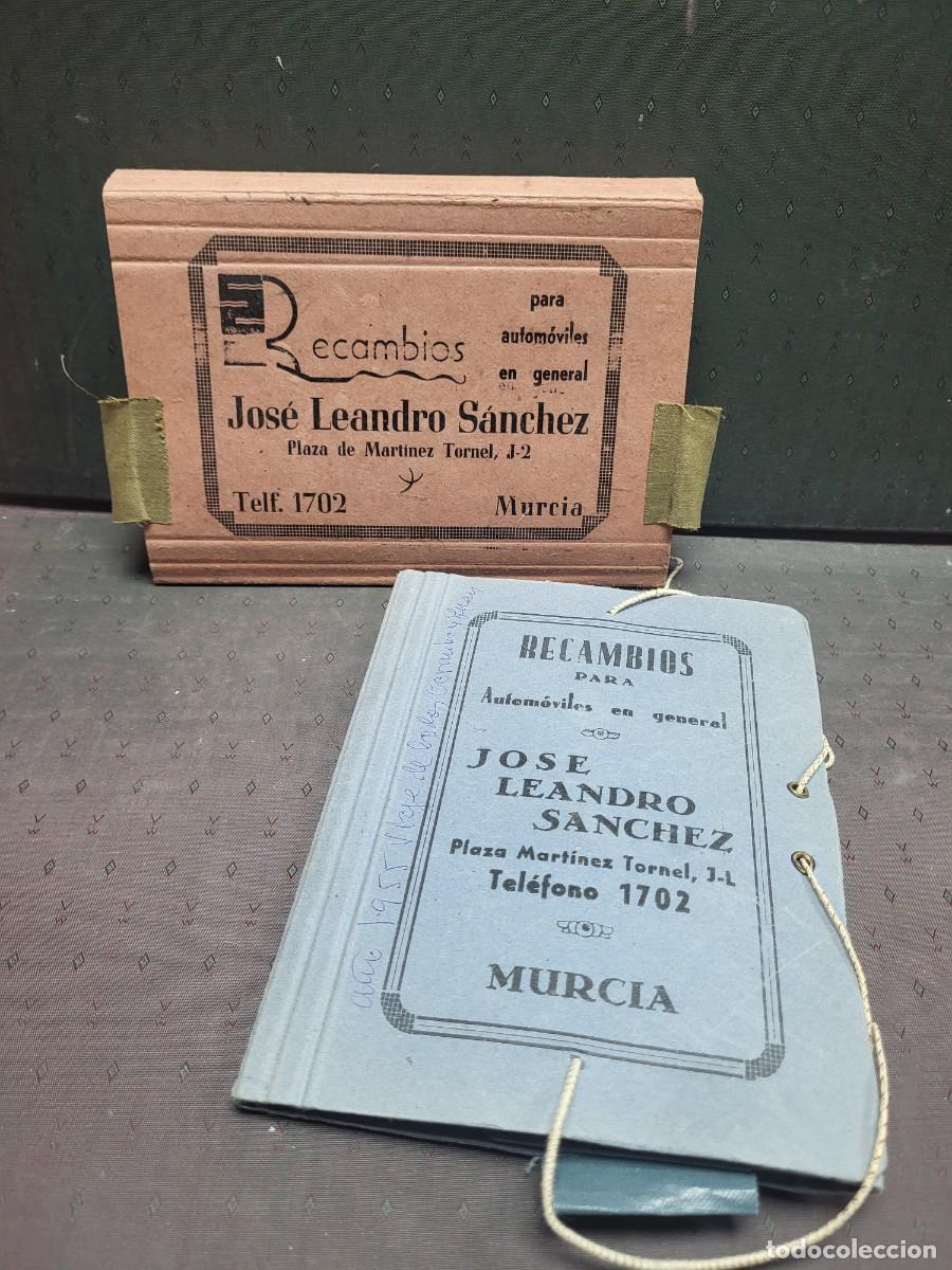Paper Collecting Others: CARPETAS CARTON PUBLICIDAD RECAMBIOS LEANDO SANCHEZ AUTOMOVILES BARRIO DEL CARMEN MURCIA