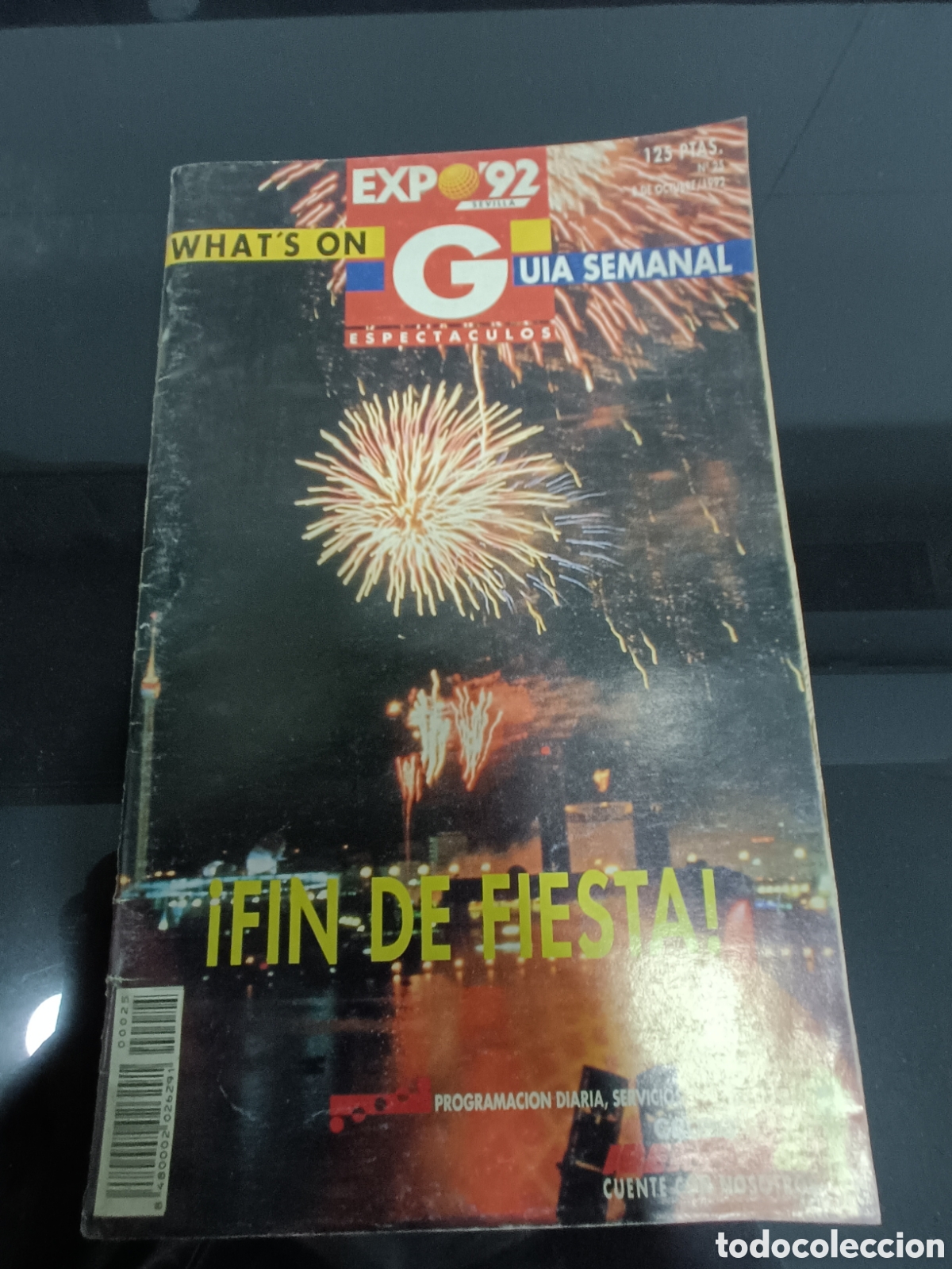 Otros art&iacute;culos de coleccionismo en papel: EXPO 92 Gu&iacute;a semanal Fin de fiesta Sevilla