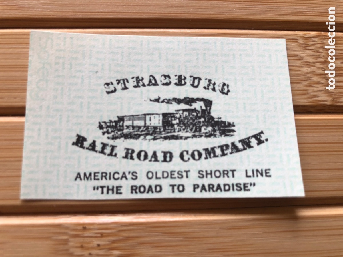 Otros art&iacute;culos de coleccionismo en papel: Membrete Strasbourg Rail Road Company. Ferrocarriles Pensilvania. Estados Unidos. ASM