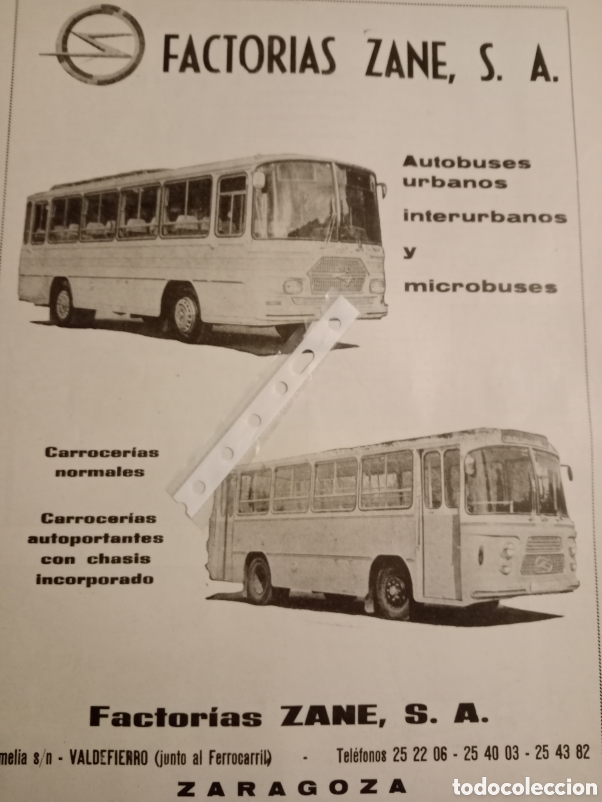 Paper Collecting Others: Publicidad autob&uacute;s autocar carrocer&iacute;as zane de 1966