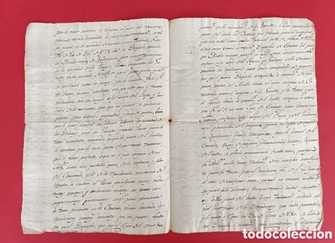 Otros art&iacute;culos de coleccionismo en papel: Documento manuscrito de 1783 - Foto 2