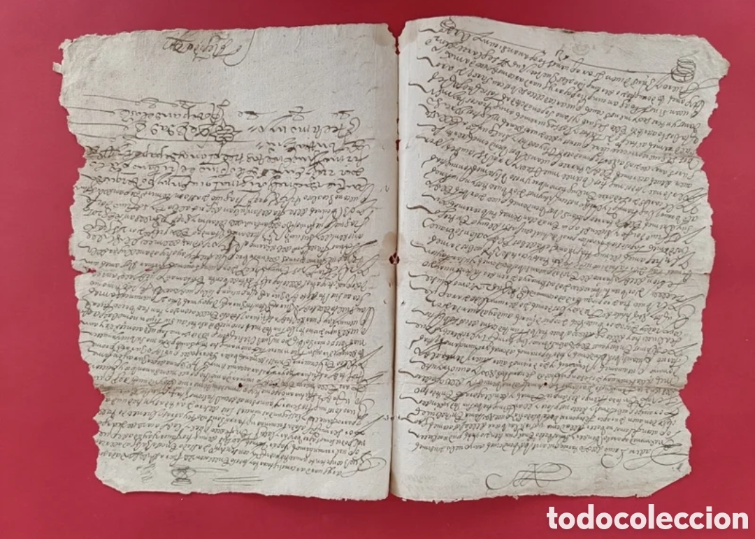 Otros art&iacute;culos de coleccionismo en papel: Documento manuscrito de 1620 - Foto 2