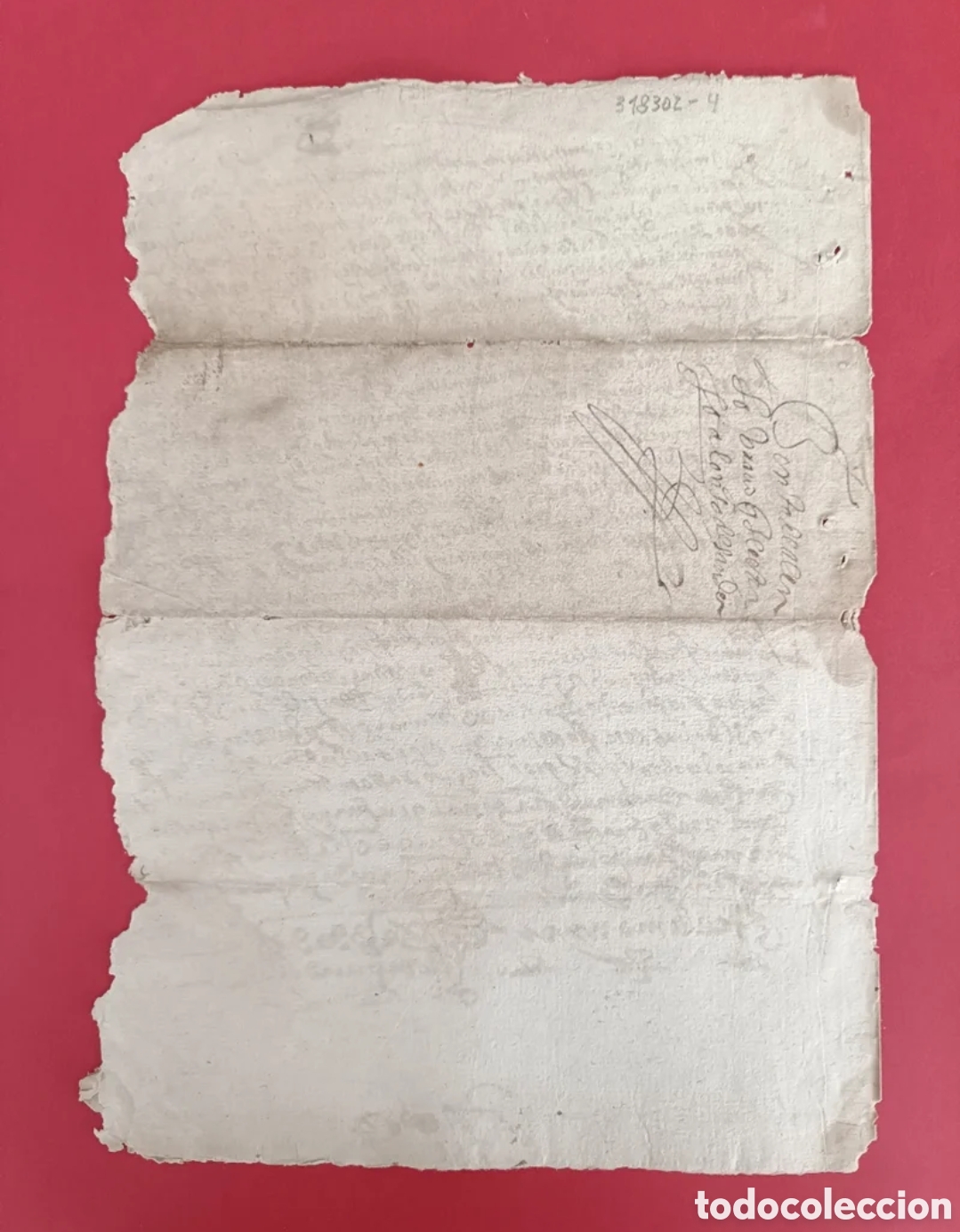 Otros art&iacute;culos de coleccionismo en papel: Documento manuscrito de 1620 - Foto 3