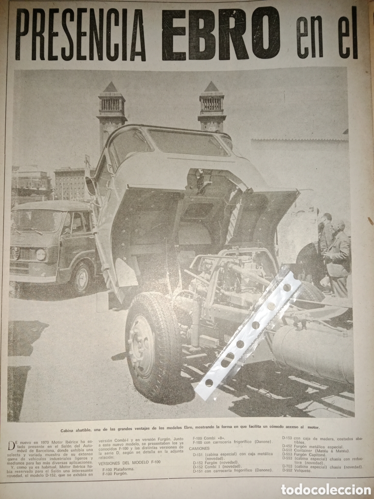 Outros artigos de papel: Reportaje cami&oacute;n Ebro de 1970