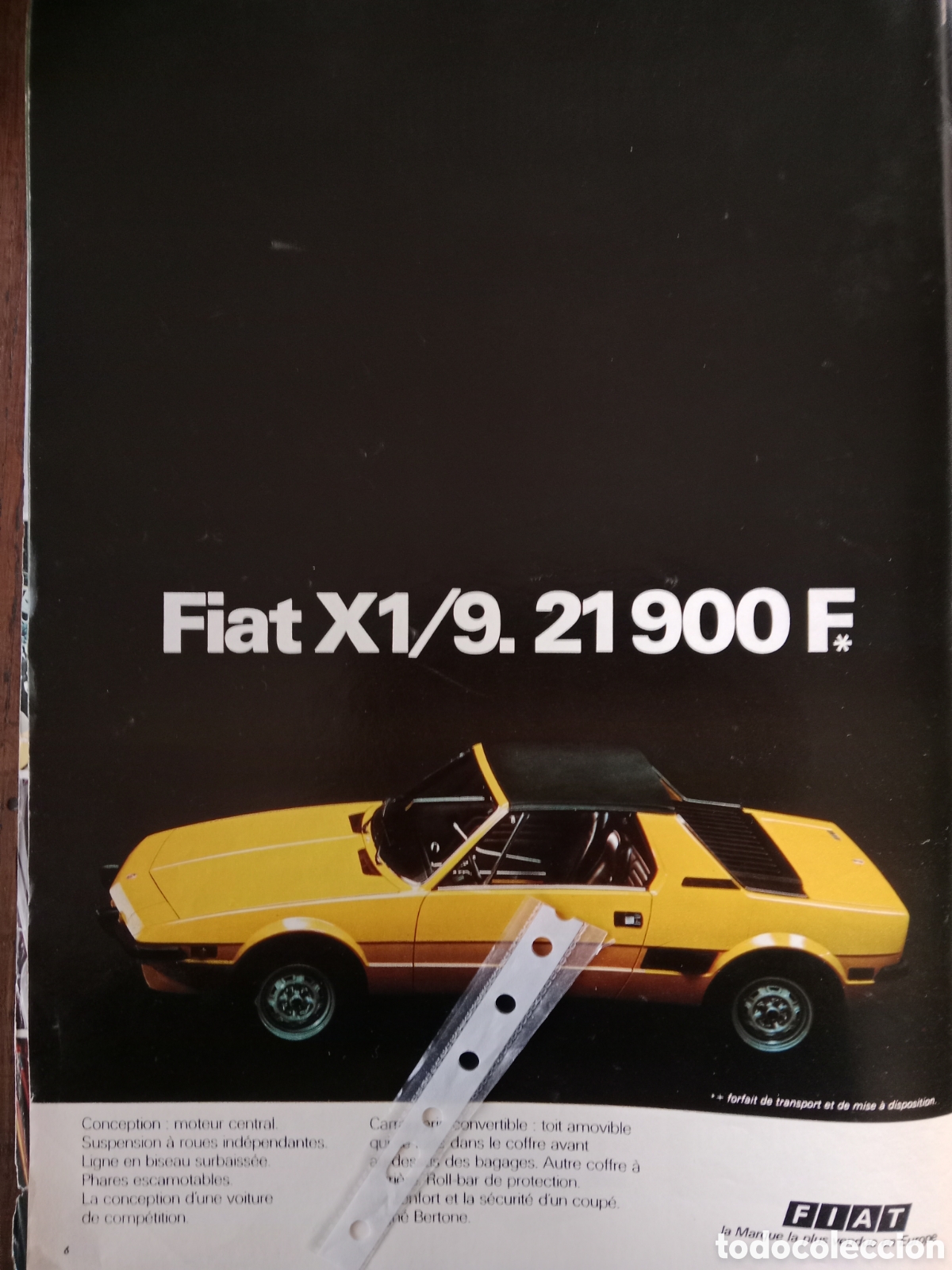 Otros Art&iacute;culos de Coleccionismo en Papel: Publicidad autom&oacute;vil Fiat x1 de 1973