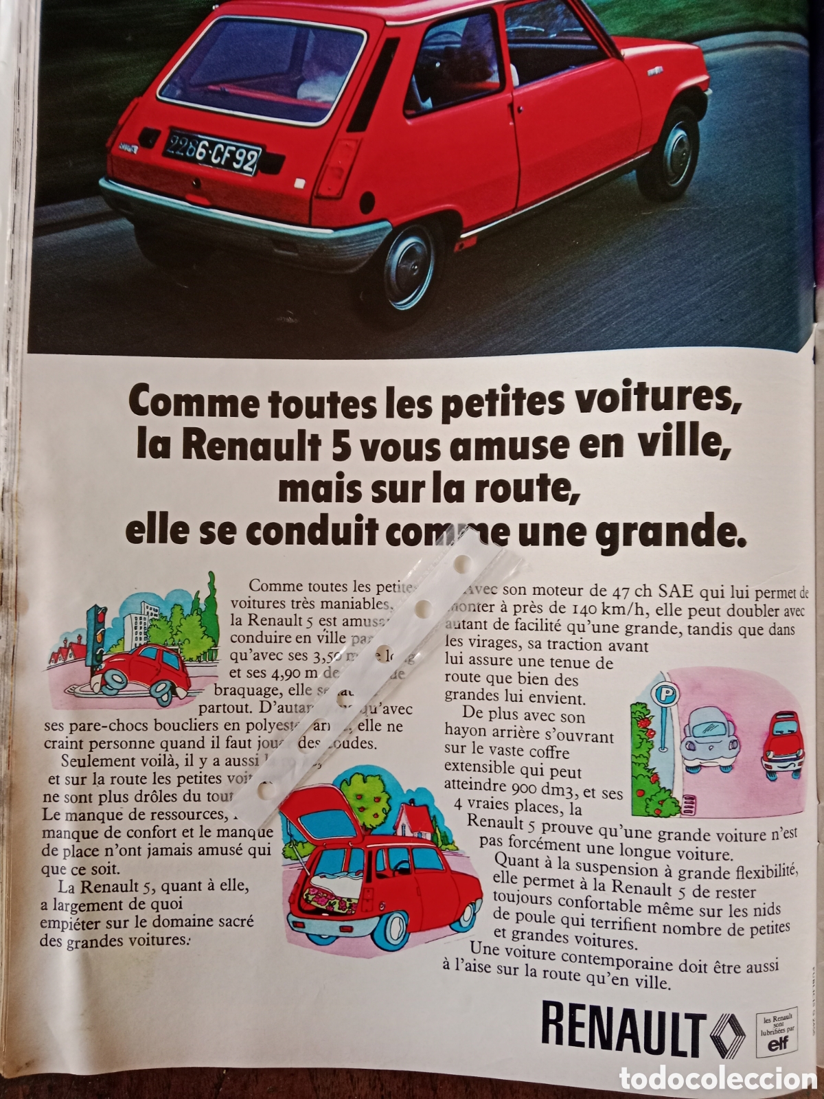 Otros Art&iacute;culos de Coleccionismo en Papel: Publicidad autom&oacute;vil Renault 5 de 1972