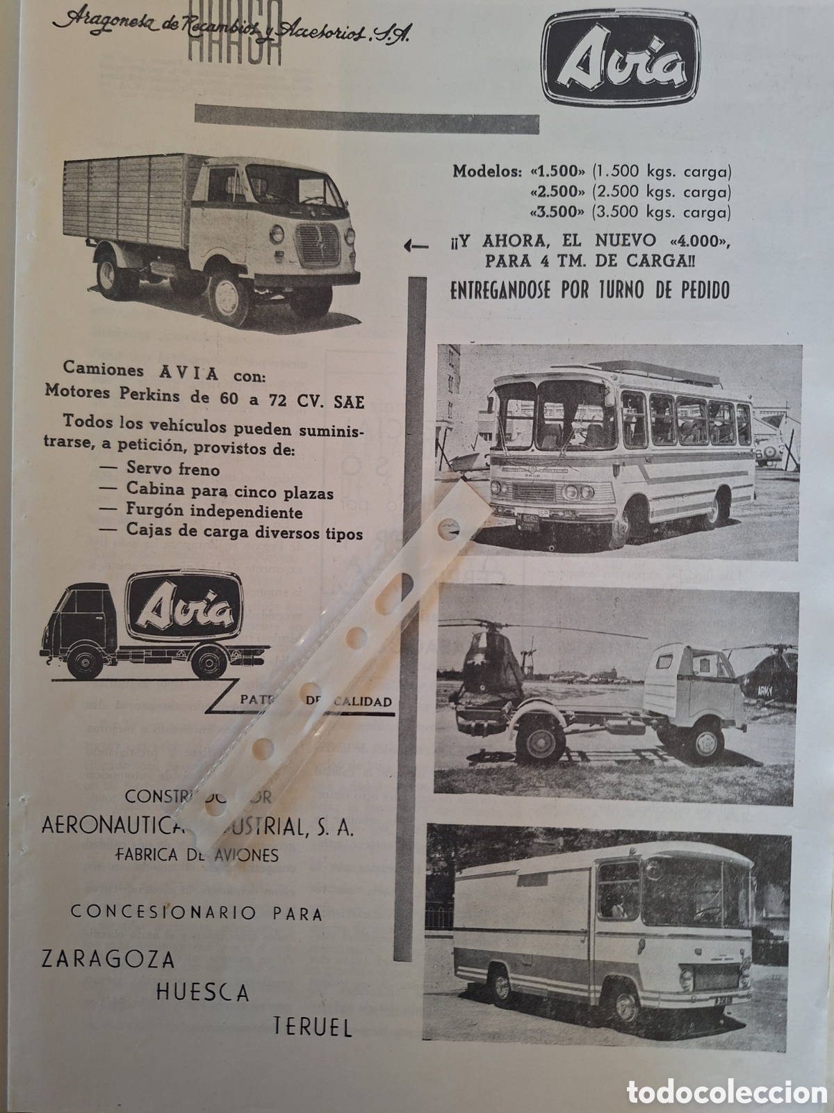 Paper Collecting Others: Publicidad autobuses camion av&iacute;a de 1964
