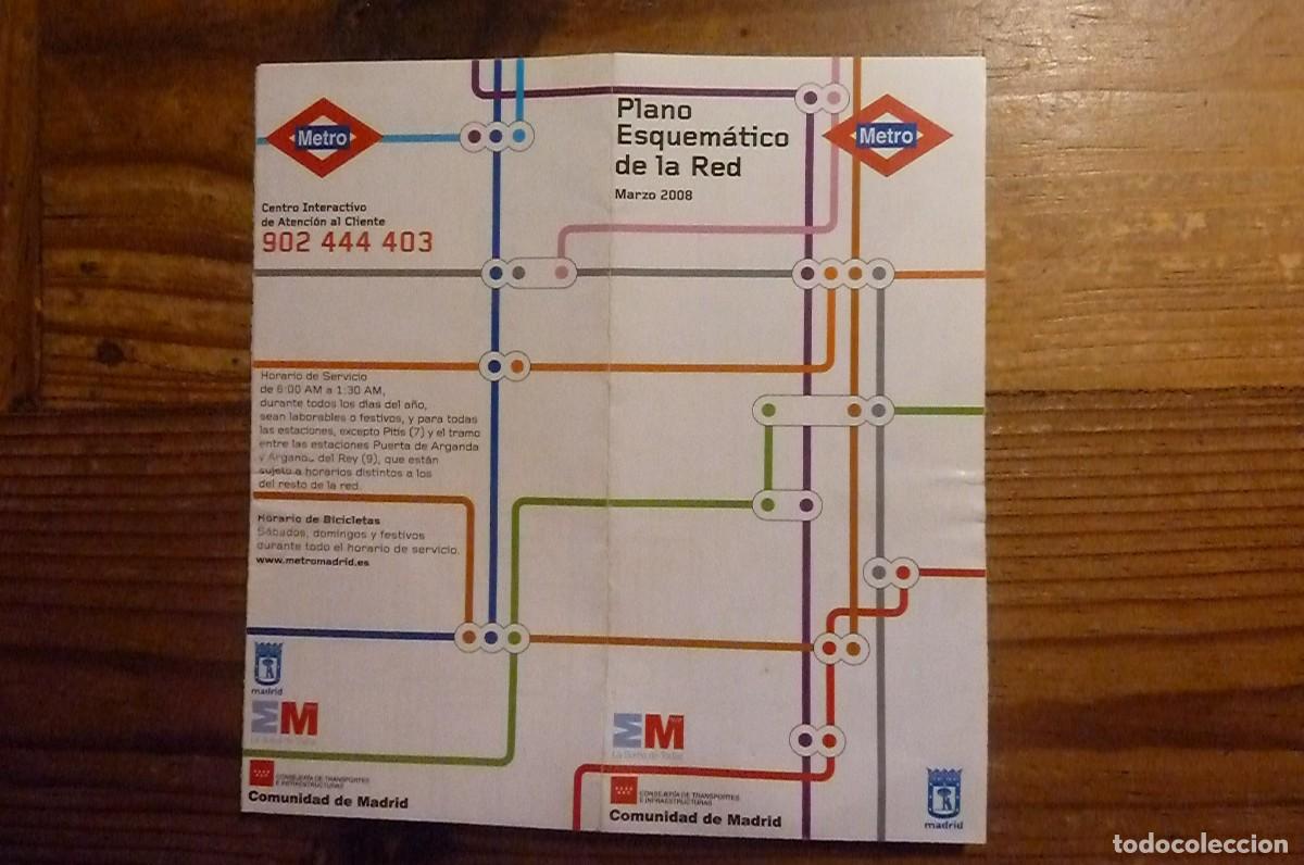 Otros Art&iacute;culos de Coleccionismo en Papel: Esquema Metro Madrid marzo 2008