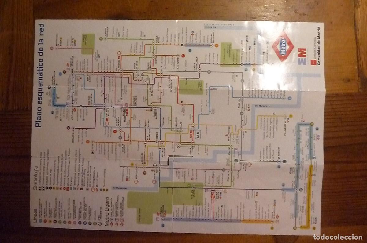 Otros art&iacute;culos de coleccionismo en papel: Esquema Metro Madrid 2013 - Foto 2