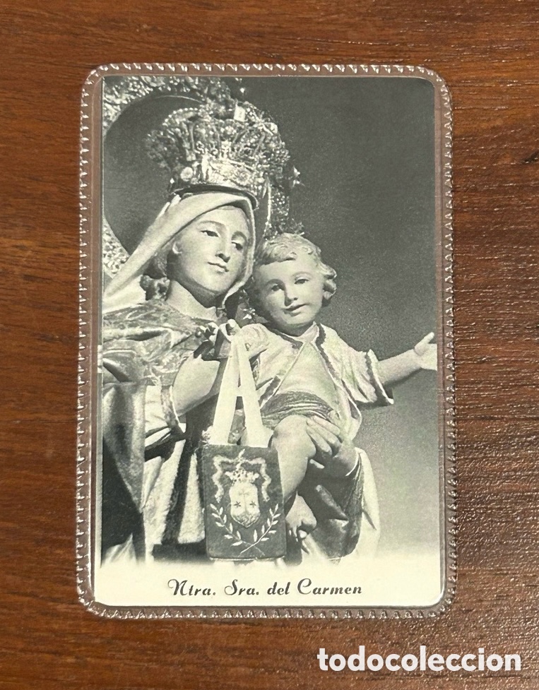 Otros art&iacute;culos de coleccionismo en papel: ESTAMPA RELIGIOSA PLASTIFICADA. NUESTRA SE&Ntilde;ORA DEL CARMEN. ORACI&Oacute;N. NOVENA