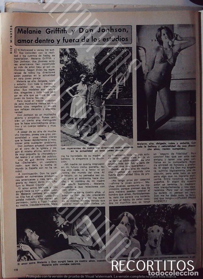 Sammelleidenschaft Andere Papierartikel: DON JOHNSON MELANIE GRIFFITH CORRUPCION EN MIAMI VICE