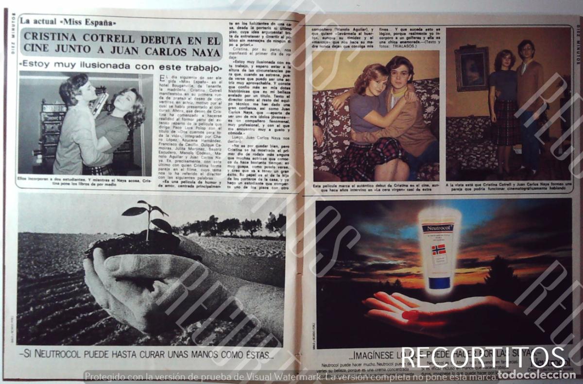 Collectionnisme Papier divers: CRISTINA COTRELL MISS ESPA&Ntilde;A JUAN CARLOS NAYA