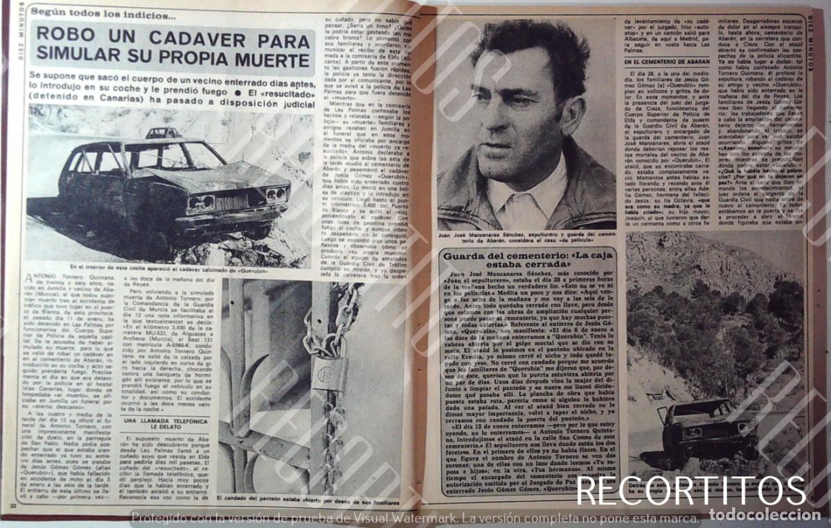 Paper Collecting Others: antonio tornero quintana el resucitado jumilla albaran murcia robo un cadaver para simular su muerte