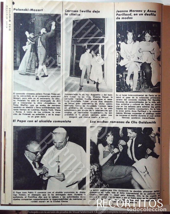 Otros Art&iacute;culos de Coleccionismo en Papel: CLIO GOLDSMITH anne parillaud jeanne moreau carmen sevilla roman polanski
