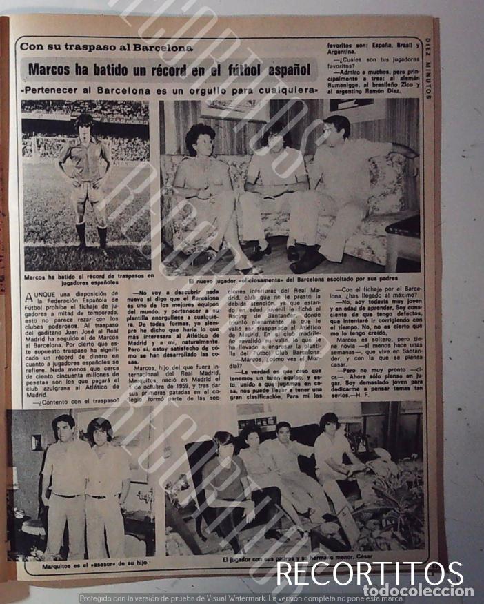 Collectionnisme Papier divers: MARCOS FC BARCELONA 82