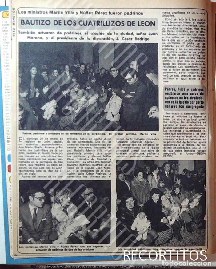 Paper Collecting Others: BAUTIZO DE LOS CUATRILLIZOS DE LEON
