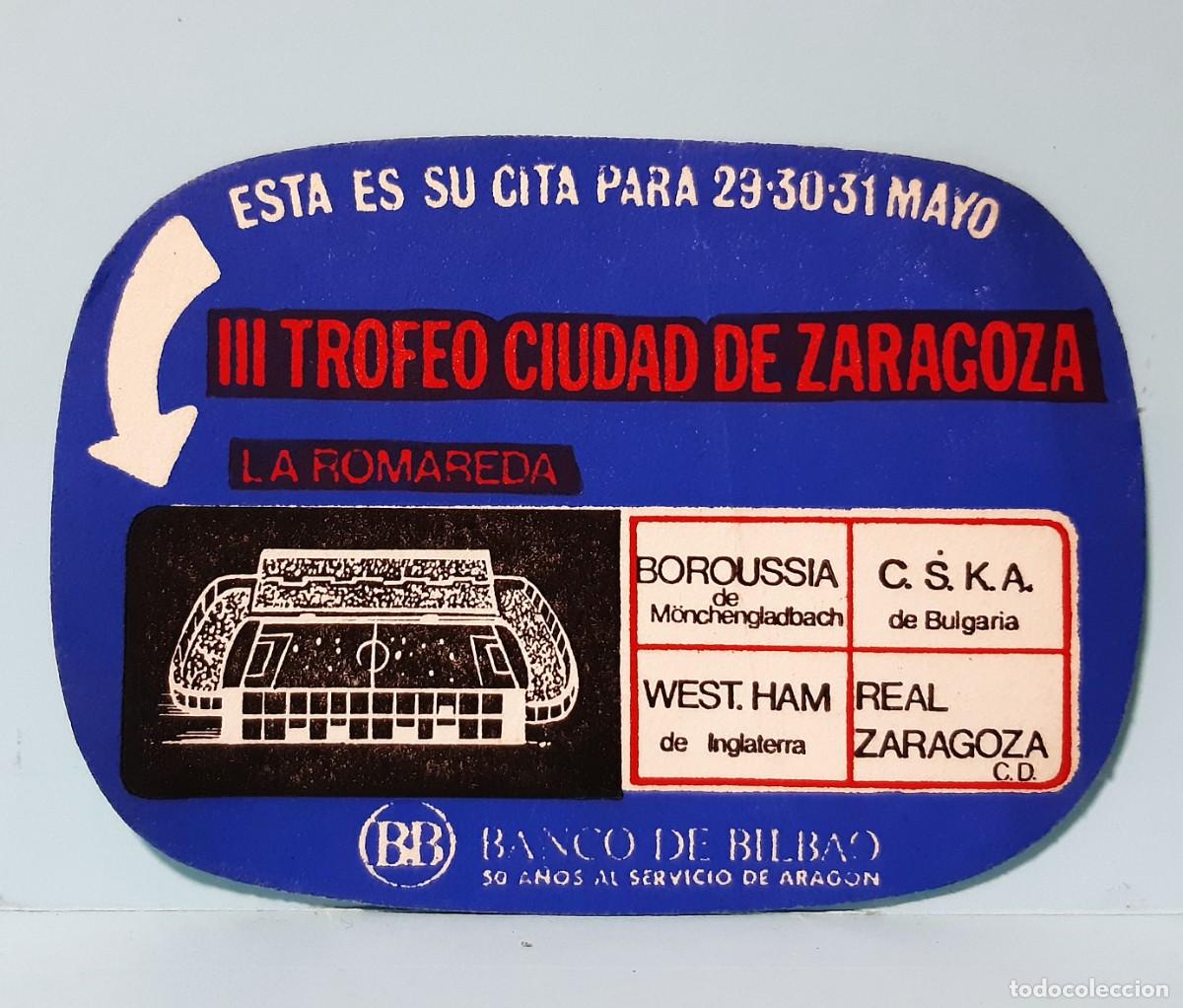 Otros Art&iacute;culos de Coleccionismo en Papel: POSAVASOS TROFEO CIUDAD DE ZARAGOZA - ROMAREDA - 1973