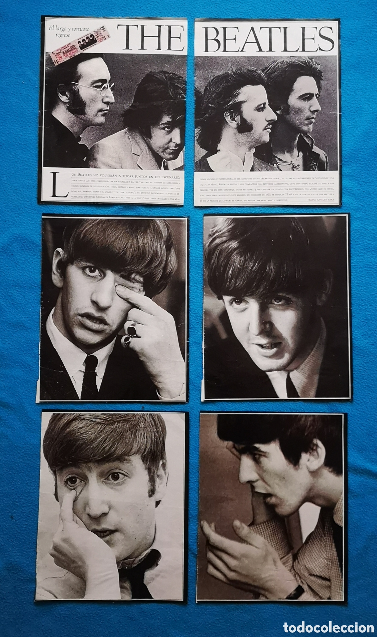Otros Art&iacute;culos de Coleccionismo en Papel: THE BEATLES - FOTOS Y ATICULO - RECORTE DE UN DOMINICAL