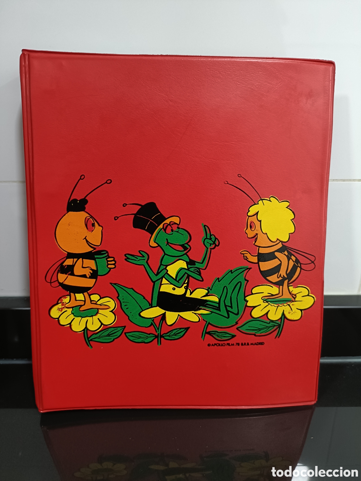 Otros Art&iacute;culos de Coleccionismo en Papel: Vintage Archivador 4 anillas A5 Abeja Maya Apollo Film 78 BRB Madrid