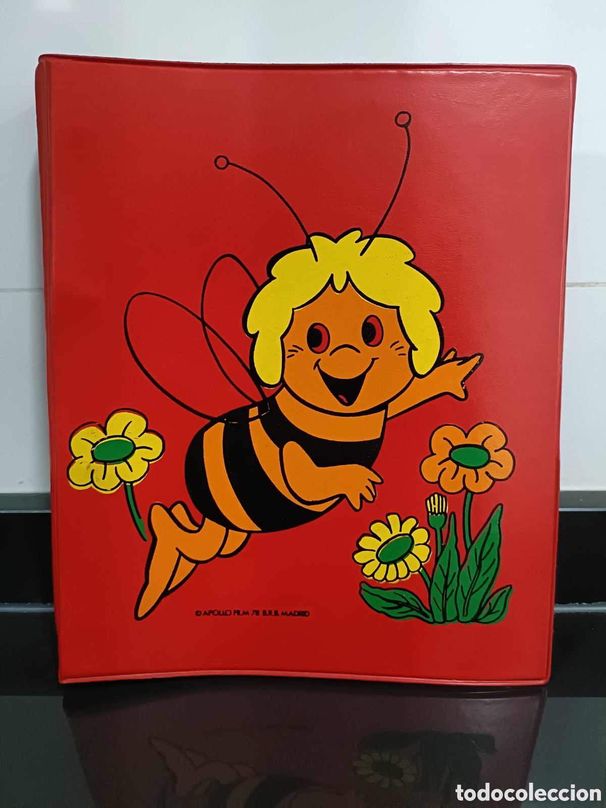 Otros Art&iacute;culos de Coleccionismo en Papel: Vintage Archivador 4 anillas A5 Abeja Maya Apollo Film 78 BRB Madrid