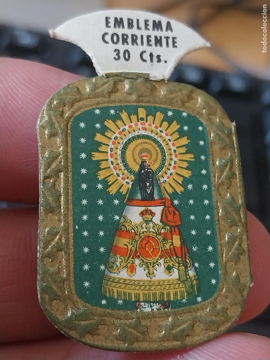 Otros Art&iacute;culos de Coleccionismo en Papel: VIRGEN PILAR 30CT ORIGINAL EPOCA FRANCO 4,5CMS ALTO &Ccedil;