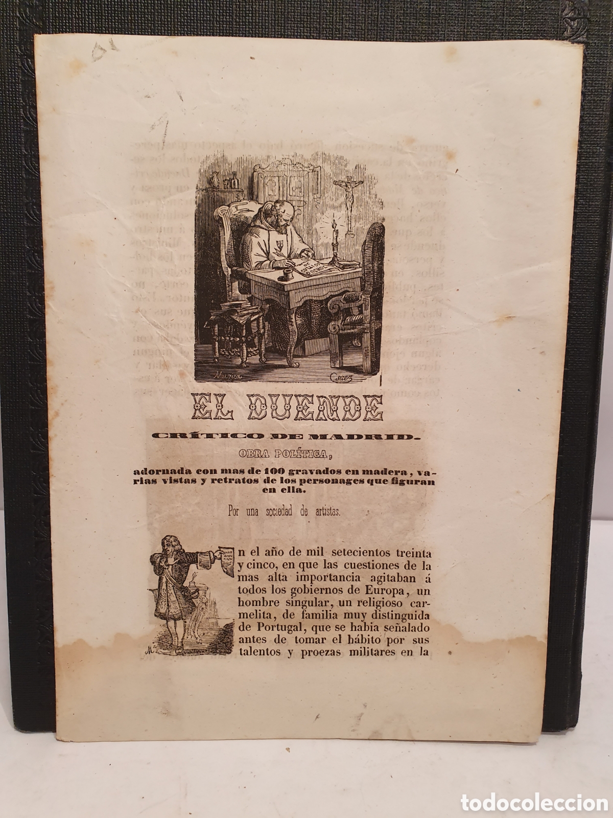 Otros Art&iacute;culos de Coleccionismo en Papel: EL DUENDE CRITICO DE MADRID. OBRA POLITICA. MADRID 1844. PUBLICIDAD SIGLO XIX.