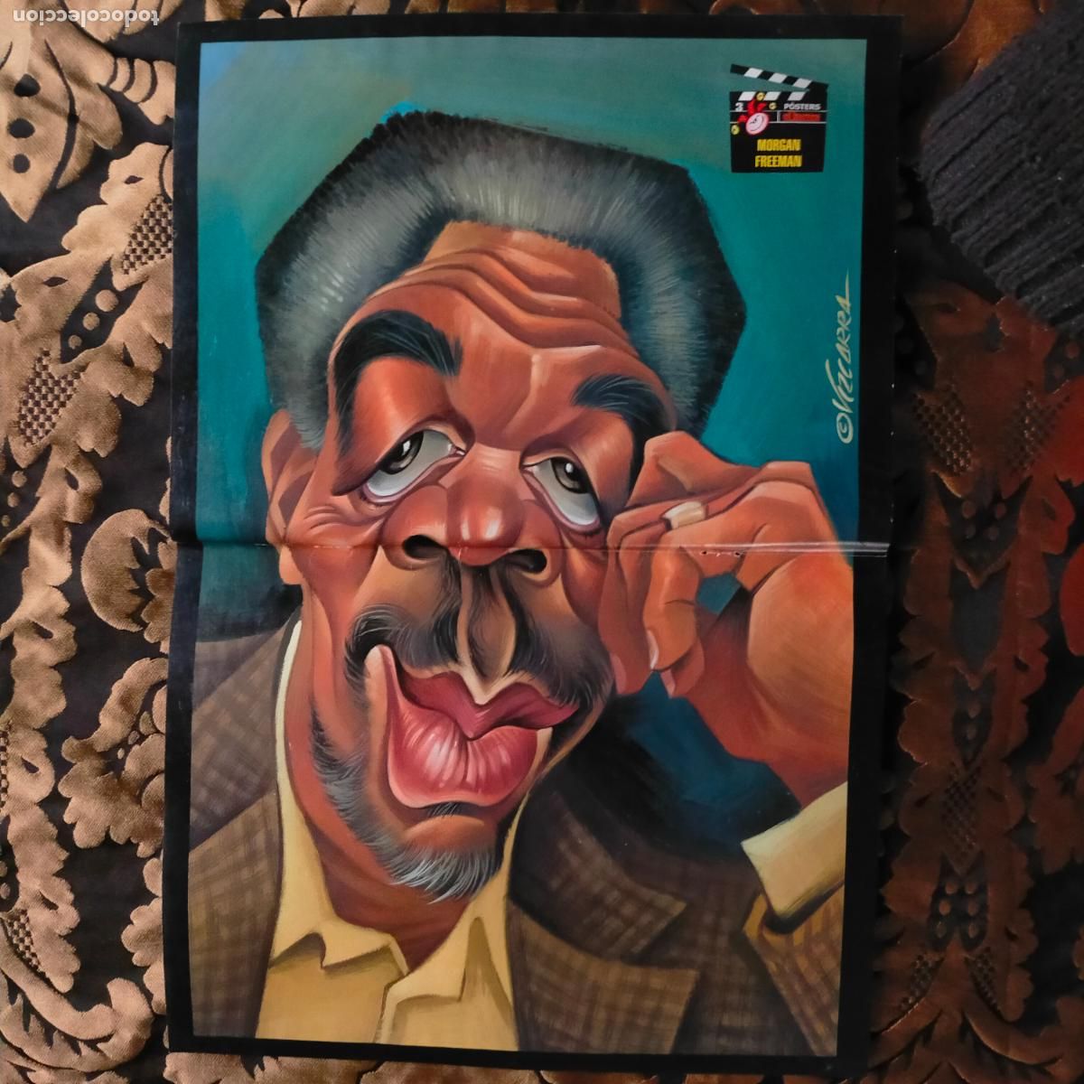 Collectionnisme Papier divers: ANTIGUO POSTER CENTRAL DE LA REVISTA EL JUEVES - CINE MORGAN FREEMAN
