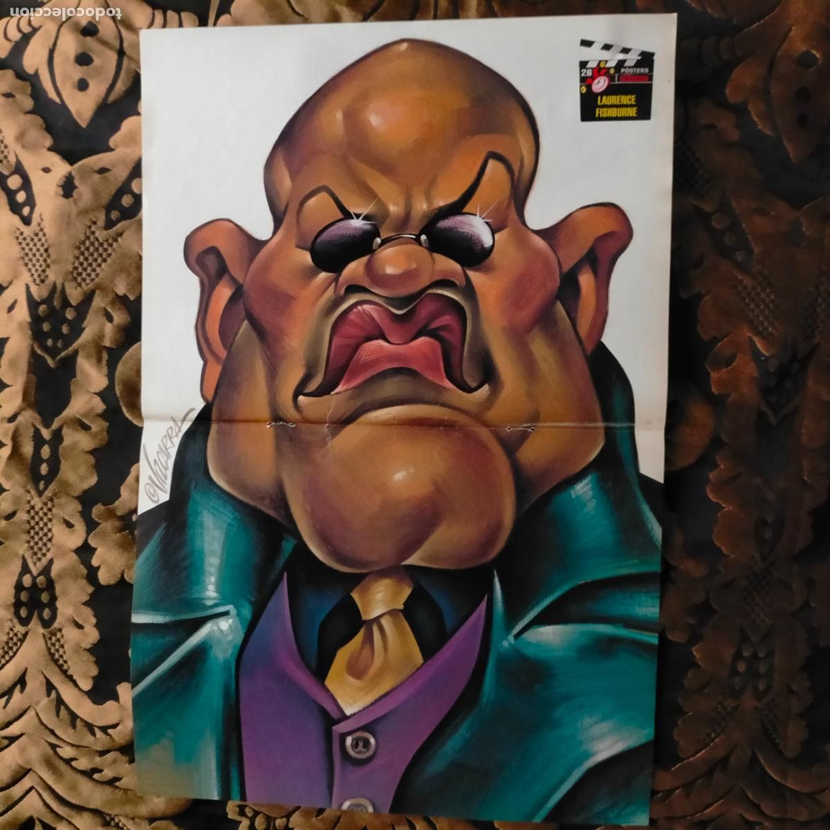 Collectionnisme Papier divers: ANTIGUO POSTER CENTRAL DE LA REVISTA EL JUEVES - CINE LAURENCE FISHBURNE