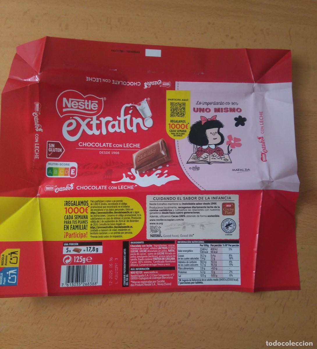 Otros Art&iacute;culos de Coleccionismo en Papel: MAFALDA NESTLE PAPEL ENVOLTORIO CHOCOLATE EXTRAFINO PROMO 2024