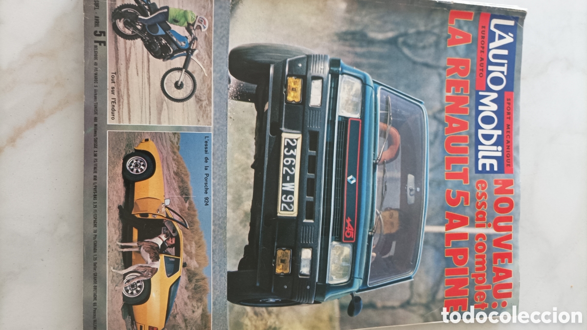 Otros Art&iacute;culos de Coleccionismo en Papel: L'automobile revista a&ntilde;o 76, Renault 5 alpine