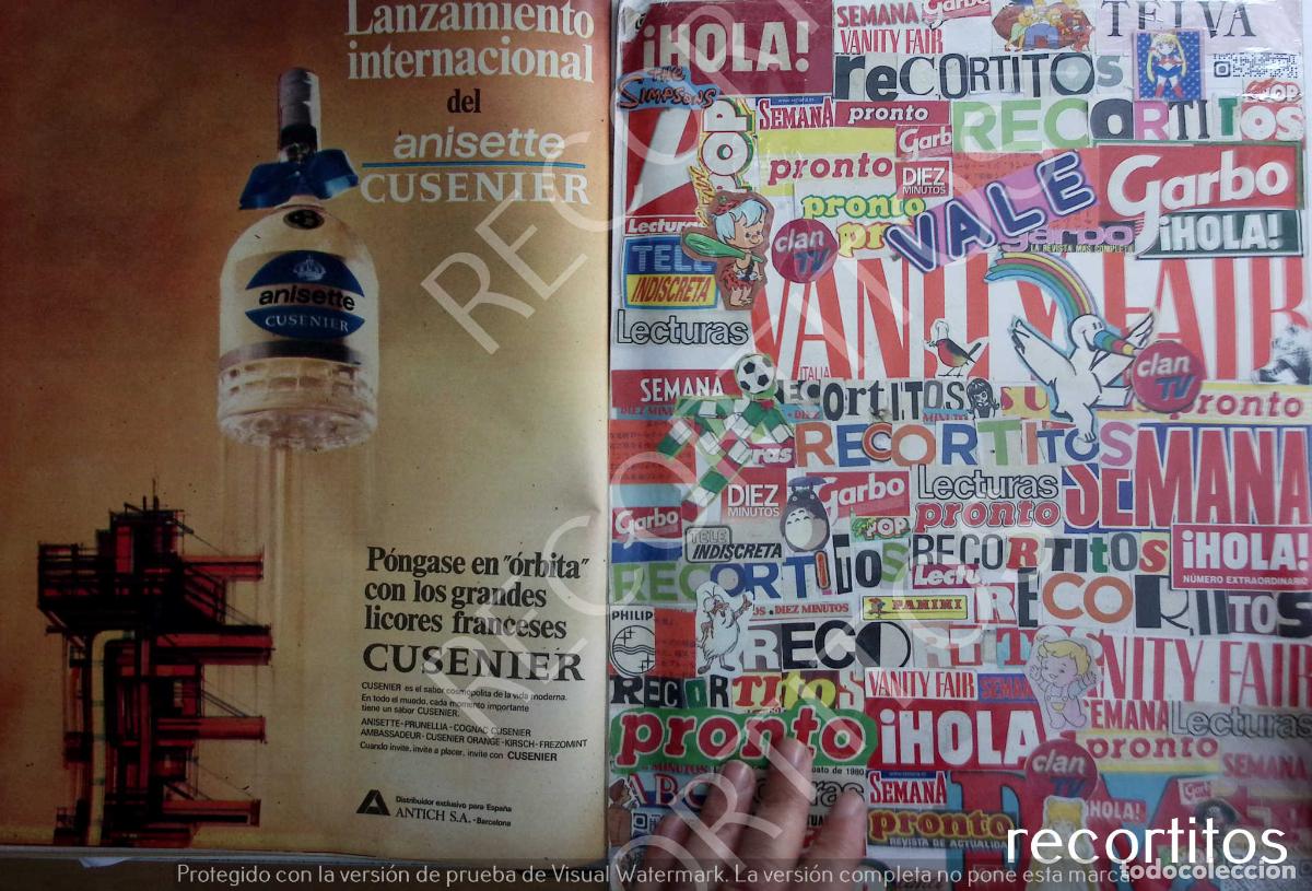 Otros Art&iacute;culos de Coleccionismo en Papel: CUSENIER ANISETTE PARIS ANUNCIO PUBLICIDAD