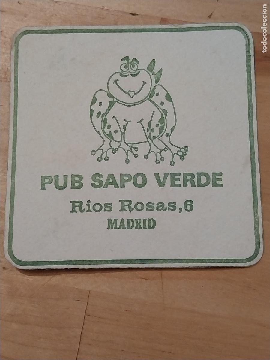 Outros artigos de papel: PUB SAPO VERDE RIOS ROSAS MADRID 8CMS POSAVASOS USADO A&Ntilde;OS 70 / 80