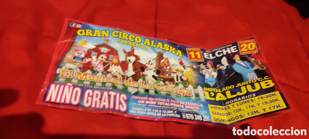 Otros Art&iacute;culos de Coleccionismo en Papel: Flyers circo alaska 2022