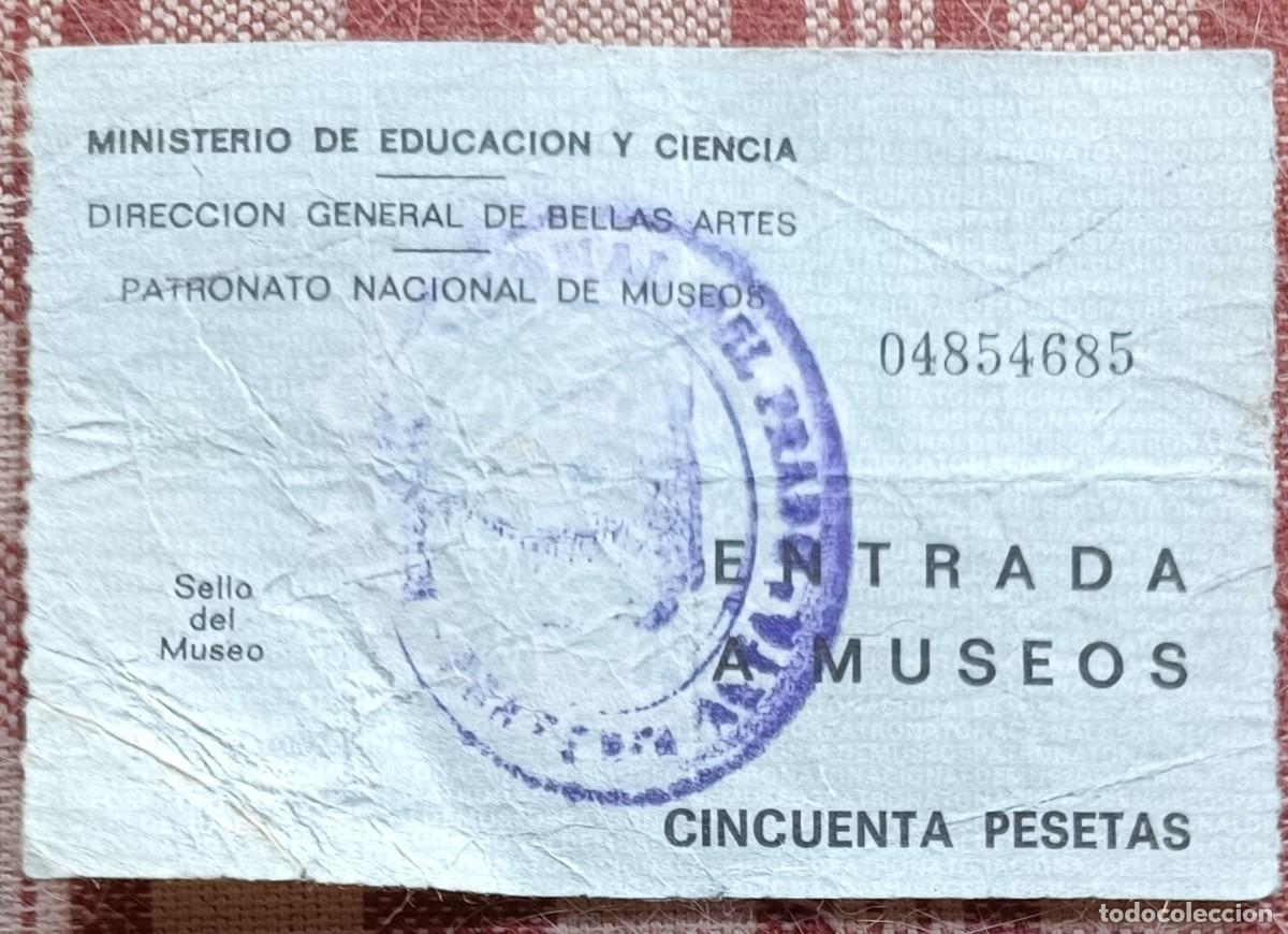 Otros art&iacute;culos de coleccionismo en papel: Entrada del Museo del Prado - 1977 - Foto 1