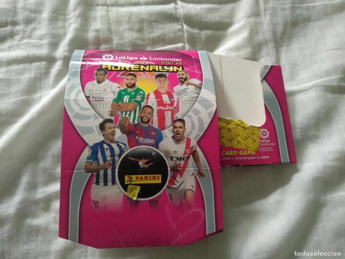 Otros Art&iacute;culos de Coleccionismo en Papel: CAJA VACIA CROMO FUTBOL ADRENALYN 21-22 BENZEMA FEKIR GRIEZMANN OYARZABAL FALCAO DEPAY KOUNDE PANINI
