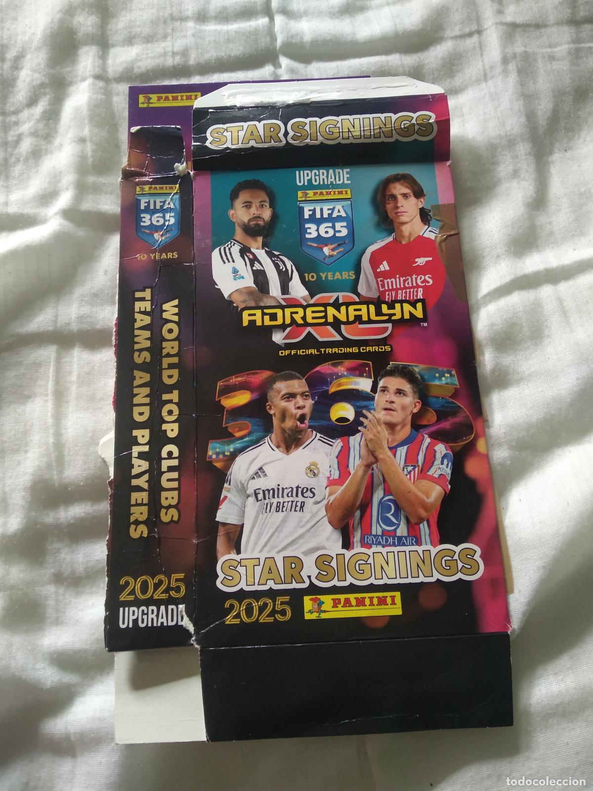 Otros Art&iacute;culos de Coleccionismo en Papel: CAJA VACIA CROMO FUTBOL PANINI ADRENALYN FIFA 365 2025 MBAPPE JULIAN ALVAREZ CALAFIORI DOUGLAS LUIZ