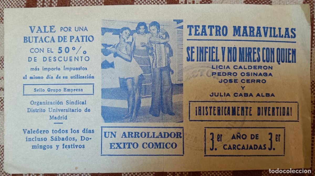 Sammelleidenschaft Andere Papierartikel: Teatro Maravillas - S&eacute; infiel y no mires con quien - 1975