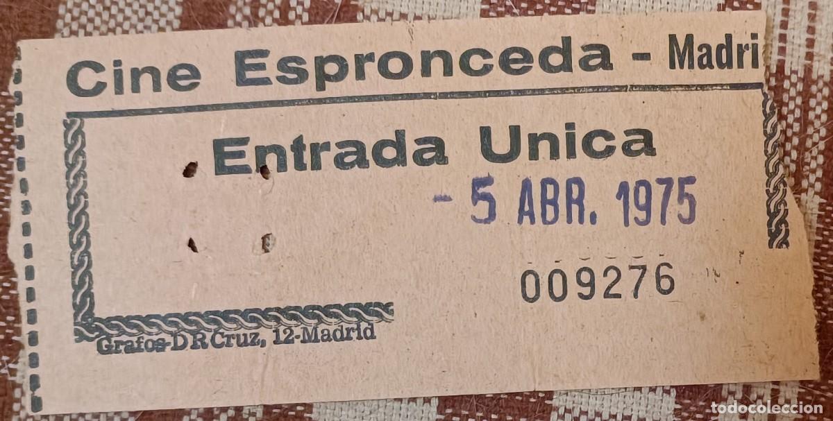 Sammelleidenschaft Andere Papierartikel: Entrada Cine Espronceda - Madrid 1975