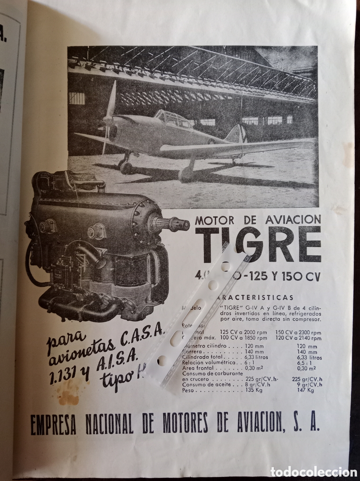 Paper Collecting Others: Publicidad empresa nacional de motores de aviaci&oacute;n de 1954