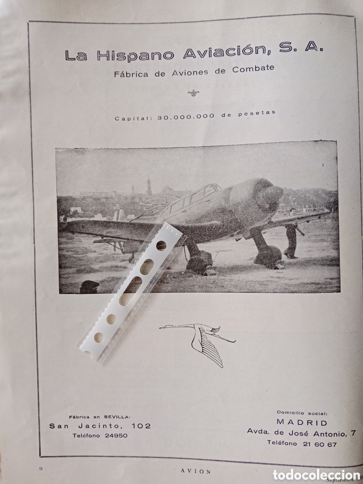 Paper Collecting Others: Publicidad avi&oacute;n la hispano aviaci&oacute;n sa de 1954