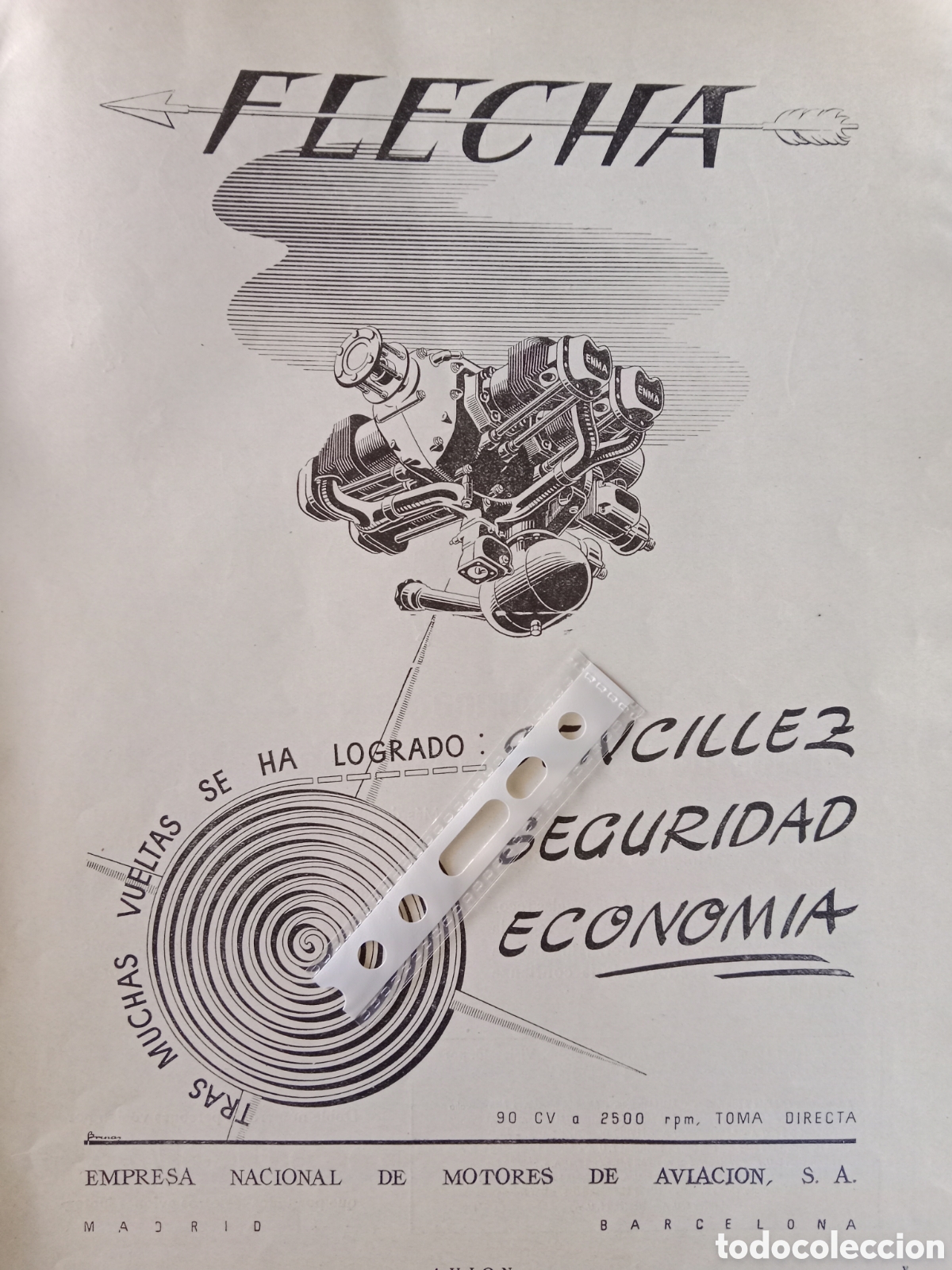 Paper Collecting Others: Publicidad avi&oacute;n empresa nacional de motores de aviaci&oacute;n sa de 1954